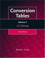 Conversion Tables Volume 1 LCDewey