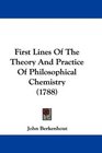 First Lines Of The Theory And Practice Of Philosophical Chemistry