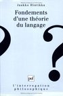 Fondements d'une thorie du langage