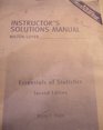 Instructor's Solution Manual to accompany Essentials of Statistics