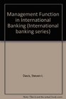 Management Function in International Banking