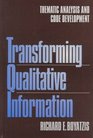 Transforming Qualitative Information  Thematic Analysis and Code Development