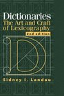 Dictionaries  The Art and Craft of Lexicography
