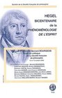 Hegel Bicentenaire de la phenomenologie de l'esprit