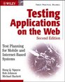 Testing Applications on the Web Test Planning for Mobile and InternetBased Systems Second Edition