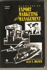 Elements of Export Marketing and Management