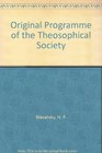 The Original Programme of the Theosophical Society