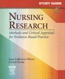 Study Guide for Nursing Research Methods and Critical Appraisal for EvidenceBased Practice