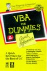VBA for Dummies Quick Reference