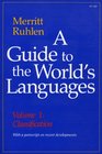 A Guide to the World's Languages Volume I Classification