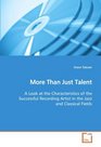 More Than Just Talent A Look at the Characteristics of the Successful Recording Artist in the Jazz and Classical Fields