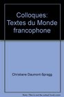 Colloques Textes du Monde francophone