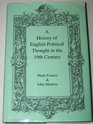 History of English Political Thought in the Nineteenth Century