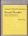 Instructor\'s Manual to Accompany Second Thoughts
