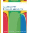 Algebra for College Students 8th Edition