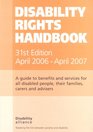 DISABILITY RIGHTS HANDBOOK A GUIDE TO BENEFITS AND SERVICES FOR ALL DISABLED PEOPLE THEIR FAMILIES CARERS AND ADVISERS