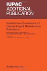 Equilibrium constants of liquidliquid distribution reactions