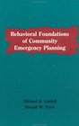Behavioural Foundations Of Community Emergency Planning