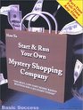 How to Start and Run Your Own Mystery Shopping Company