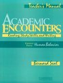 Academic Encounters  Content Focus Human Behavior   Reading Study Skills and Writing