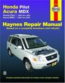 Haynes Repair Manual Honda Pilot Acura MDX Honda Pilot 20032007 Acura MDX 20012007