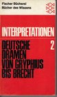 Deutsche Dramen von Gryphius bis Brecht