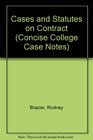 Cases and Statutes on Contract