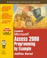 Learn MS Access 2000 Programming by Example