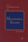 An Introduction to Mathematical Analysis