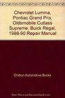 Chilton Book Company repair manual All US and Canadian models of Buick Regal Chevrolet Lumina Oldsmobile Cutlass Supreme Pontiac Grand Prix