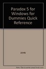 Paradox 5 for Windows for Dummies Quick Reference