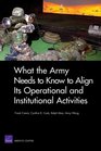 What the Army Needs to Know to Align Its Operational and Institutional Activities Executive Summary