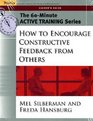 60Minute Training Series Set How to Encourage Constructive Feedback from Others