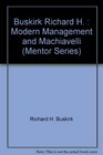Modern Management and Machiavelli