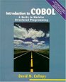 Introduction to COBOL A Guide to Modular Structured Programming
