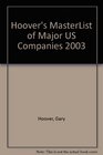 Hoover's Masterlist of US Companies 2003