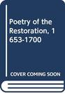 Poetry of the Restoration 16531700