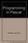 Programming in Pascal