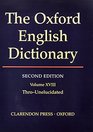 Oxford English Dictionary Edition Volume 18
