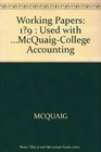College Accounting Working Papers 1 To 9 Seventh Edition