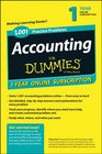 1001 Accounting Practice Problems For Dummies Access Code Card