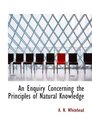 An Enquiry Concerning the Principles of Natural Knowledge