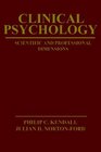 Clinical Psychology Scientific and Professional Dimensions