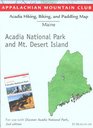 Hiking Biking and Paddling Map to Acadia National Park