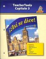 Asi' se dice Teacher Tools Capitulo 3