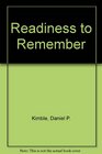 Readiness to Remember