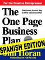 The One Page Business Plan Spanish Edition with CD