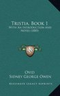 Tristia Book 1 With An Introduction And Notes
