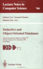 Deductive and ObjectOriented Databases Third International Conference Dood '93 Phoenix Arizona Usa December  68 1993  Proceedings