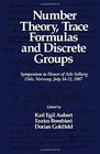 Number Theory Trace Formulas and Discrete Groups Symposium in Honor of Atle Selberg Oslo Norway July 1421 1987